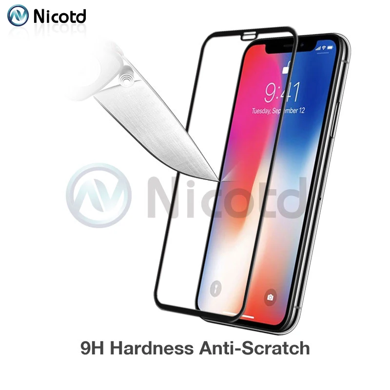 10D Für iPhone 8 7 Plus 6 6 s X Gehärtetem Glas Voll Abdeckung Für iPhone X 6 Plus 7 8 6 s Screen P