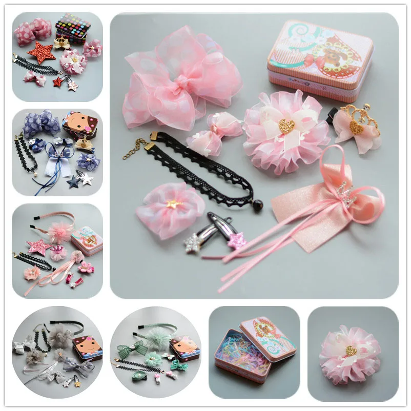 

YYXUAN 10pieces Hot Sale New Fashion kids Gift Bowknot Hairbands Handmade Girls hair clips Girls Barrette Hair rope Accessories