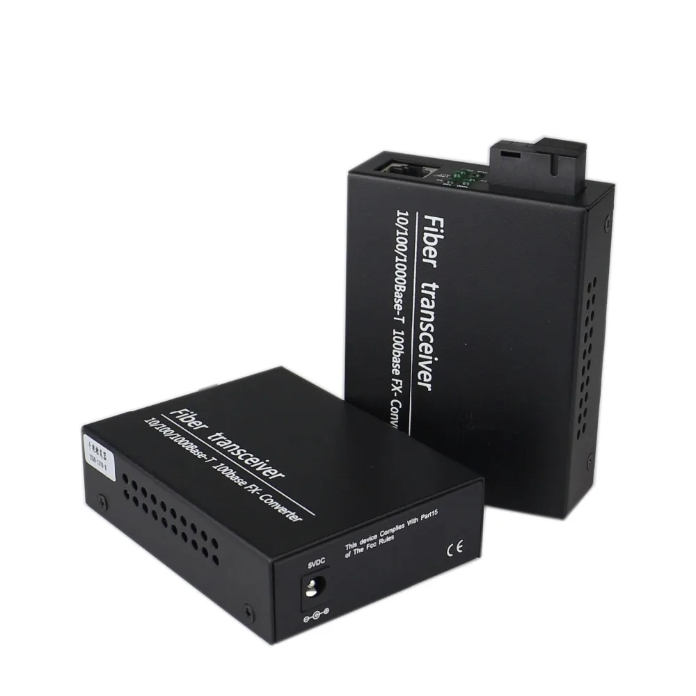 Fiber Optical Communication Equipment 10/100/1000M Media Converter Fast Ethernet fiber optic transceivers 1000Mbps SC port 25KM