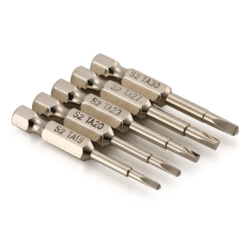 

5pcs/set S2 Steel Magnetic Triangle Head Screwdriver Bits 50mm 1/4 Hex Shank Nozzle Pneumatic Screwdriver Electric Head Hot Sale