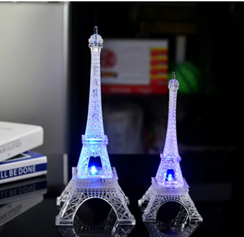 

Romantic Eiffel Tower Color Changing LED Night Light Bedroom Home Decoration