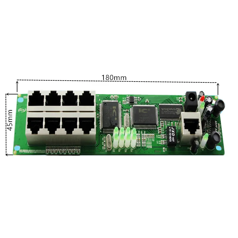 Мини-маршрутизатор модуль умный металлический корпус с Кабельная распределительная коробка 8 роутер с портом OEM модули с Кабельный маршрутизатор модуль материнская плата - Цвет: PCBA router
