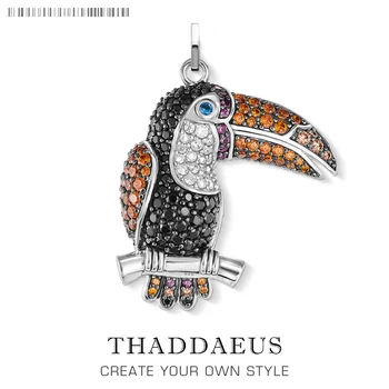 

Pendant Colorful Birds Toucan, 2019 Brand Fashion 925 Sterling Silver Jewelry Europe Bijoux Accessories Gift For Woman Girls