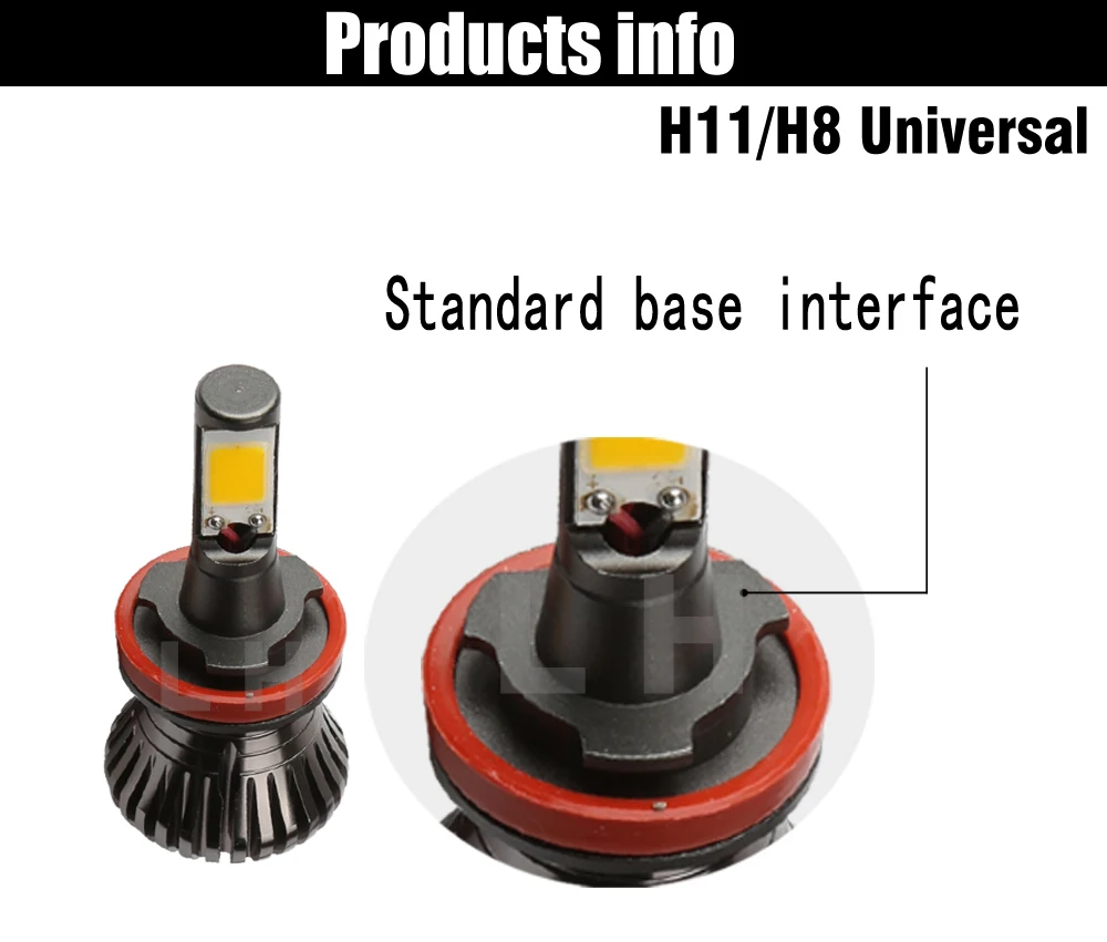 H11 H8 LED DRL Fog Driving Light Bulbs Light Blue Pink 80W 8000LM Canbus Error Free White Yellow H11 H8 LED DRL Fog Driving Light Bulbs Light Blue Pink 80W 8000LM Canbus Error Free White Yellow