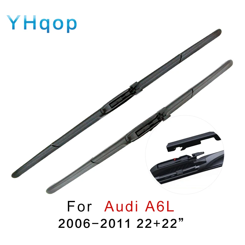 YHqop 22''+22'' Wiper Blade For Audi A6L 2005 2006 2007 2008 2009 2010 2011Windscreen Car Auto Accessories | Автомобили и