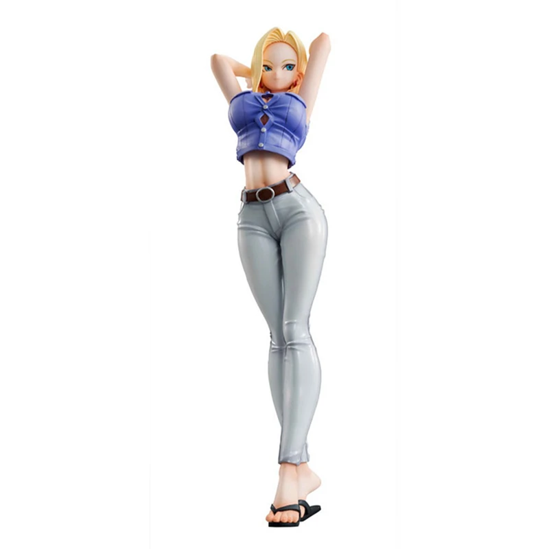 Аниме Dragon Ball Z сексуальный Android NO 18 лазурит джинсы ПВХ фигурка игрушка кукла модель подарок