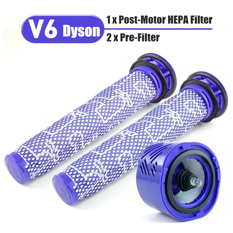 3 pcs/set Pre & Post Motor HEPA Filter Kit for Dyson V6 DC59 Vacuum
