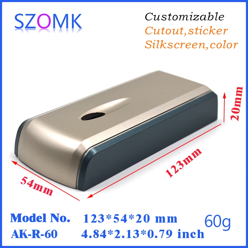 

4 pcs/lot metal color router electrical shocker enclosure box 123*55*22mm access control szomk junction box housing diy