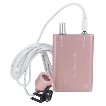 

Teeth Whitening ,Denshine ,Portable Rose Glod LED Head Light Lamp for Dental Surgical Medical Binocular Loupe Carry Bag