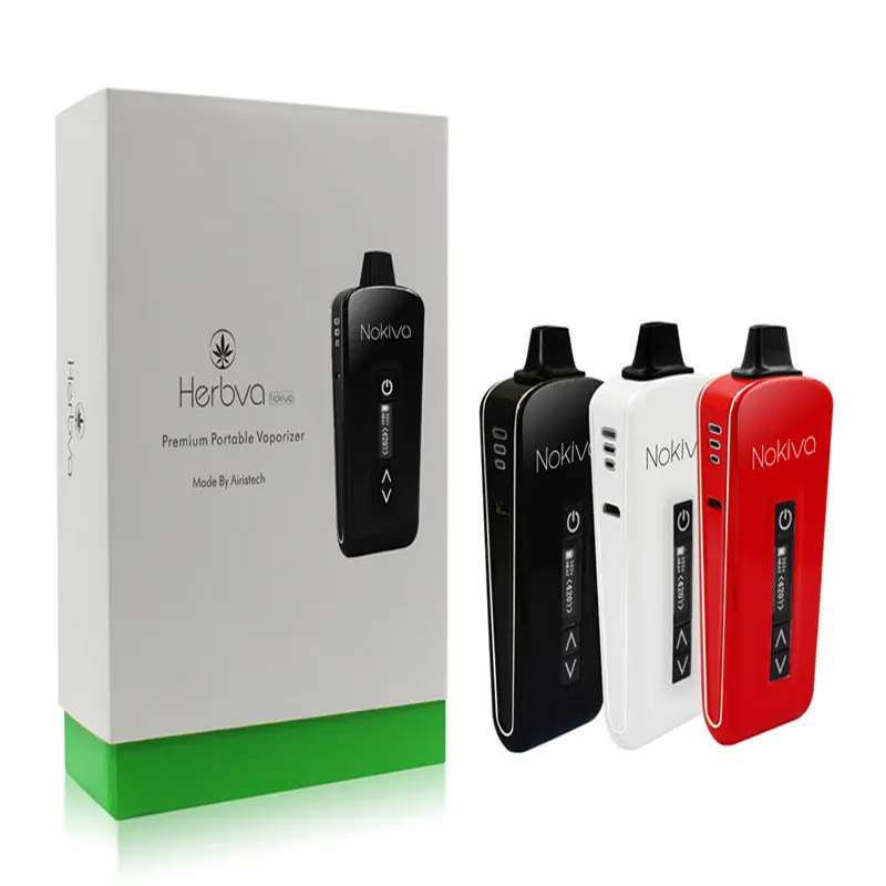 

Dry Herb Vaporizer Electronic Cigarette Airistech Nokiva Herbal Vaporizer E Cigarette 18650 Rechargeable Vape e-cigarettes Vapor