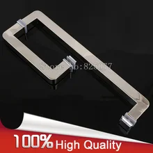1PCS 304 Stainless Steel Polish Chrome Shower Door Square Tube Round Angle Handle Bathroom Glass Door Handle JF1204 h007lr frameless bath room shower glass door square tube handle l shape with r 304 stainless steel polish chrome