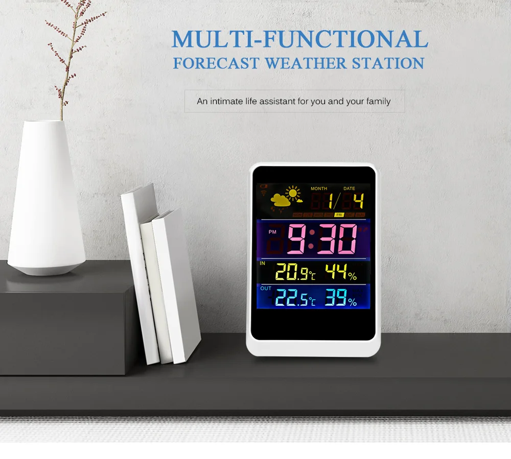 YGH391 Multi-functional Humidity Temperature Detector Sensor Weather Station Alarm Clock