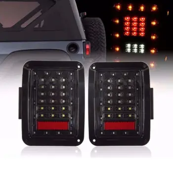

2x LED Rear Reverse Tail Lights Stop Brake Turn Lamps for 07~16 Jeep Wrangler JK