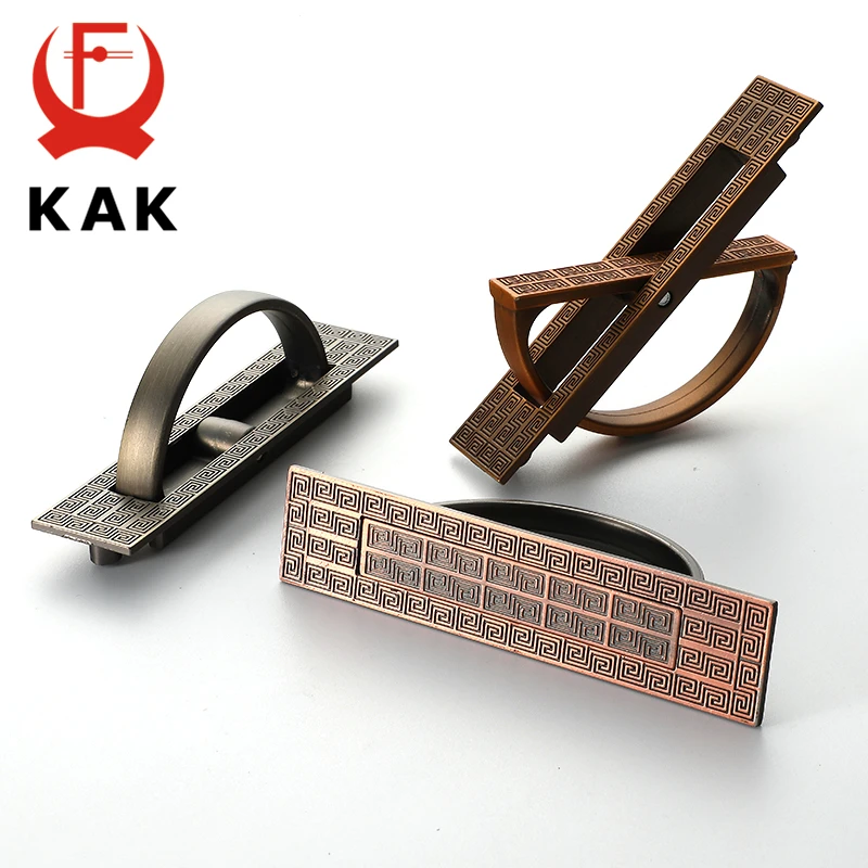 Скрытые дверные ручки KAK Tatami из цинкового сплава встраиваемая Встраиваемая