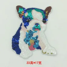 Маленькие Симпатичные Бусины вышивка собака мультфильм животных Одежда DIY накладные ногти аксессуары