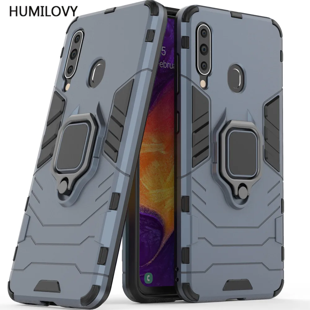 For Cover Samsung Galaxy A60 Case Ring Holder Armor Bumper Phone Case For Samsung Galaxy A60 Cover For Samsung A60 A606 Capa