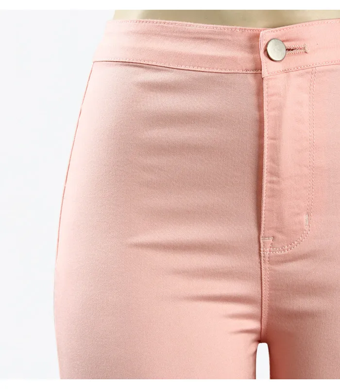 CamKemsey 2018 Новый Для женщин Карамельный цвет Лидер продаж пышные Высокая талия стрейч обтягивающие джинсы женские Повседневное хлопок