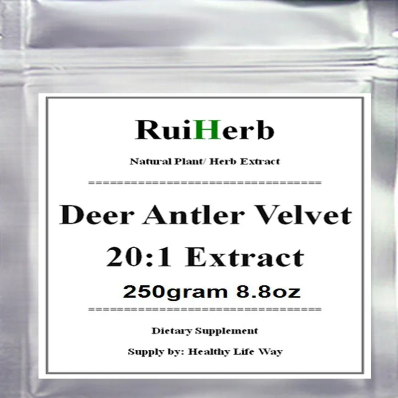 

1Pack Pure Deer_Antler Velvet 20:1 Extract Powder 250gram 8.8oz free shipping
