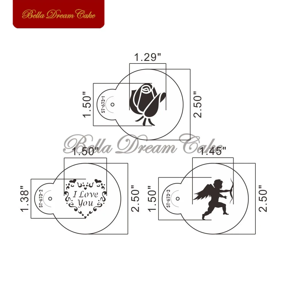 Стрекоза Бабочка пляж я люблю тебя дизайн торт трафарет печенье кофе трафареты печенье помадка плесень украшения торта инструменты