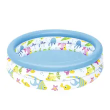 Детский бассейн, детский надувной бассейн, водные игрушки, ванна, большой семейный бассейн летом, легко надувать с 3 раздельными клапанами