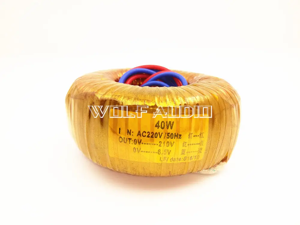 40VA Toroid Transformer for tube headphone amp Input 220V output 0 210V 0 6 5V