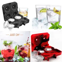 Комбинированная квадратная+ круглая форма для льда Силиконовый поднос для коктейлей виски dimond