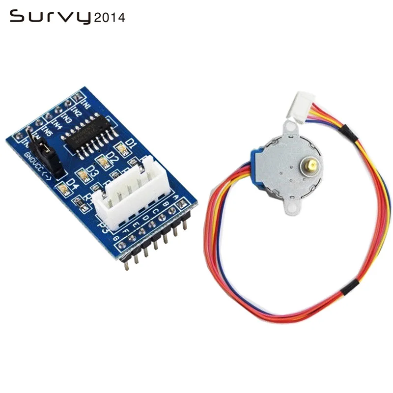 Electric Step Motor Valve Gear Stepper Motor DC 12V 4 Phase Step Motor Reduction Step Motor Gear w/ 5 Lines Cable 28BYJ-4