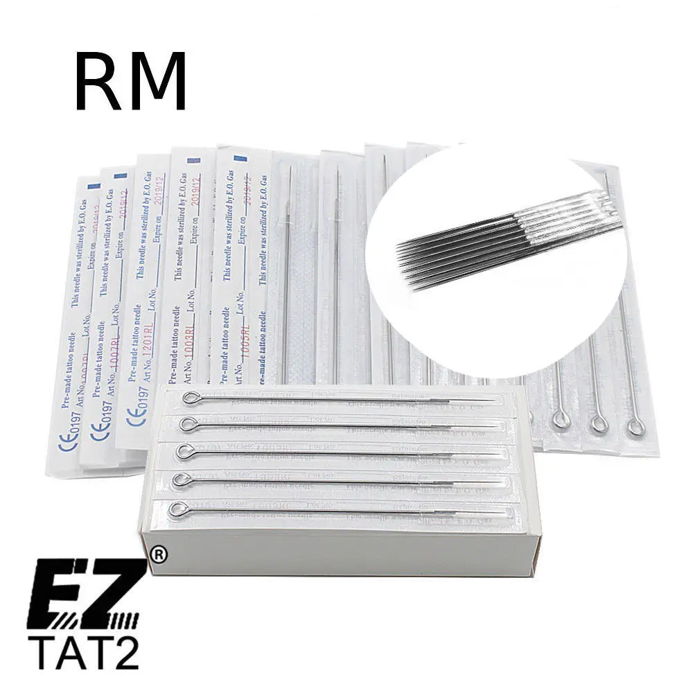 

Disposable Sterile Standard Tattoo Needles Round Magnum Needles for Tattoo Machine Grips 50 pcs/Box