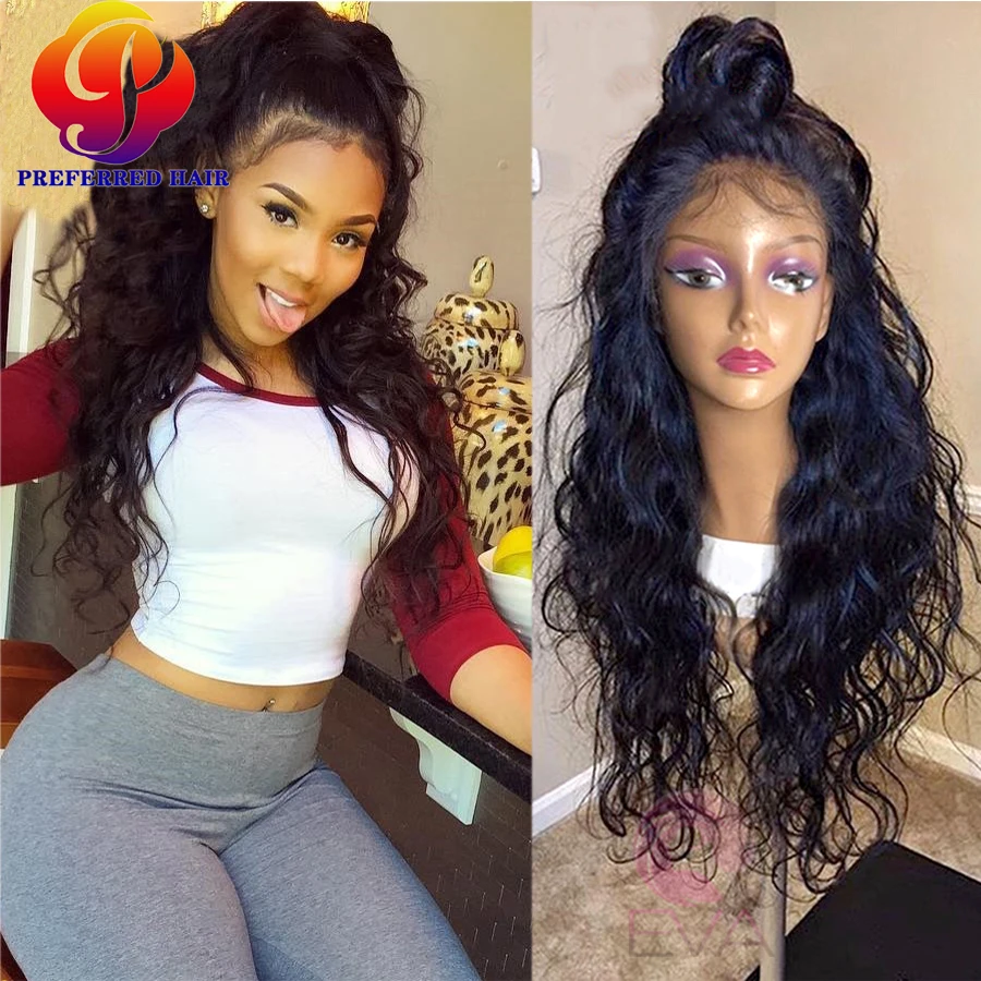 Water And Wavy Full Lace Wigs Black Women's Lace Front Wigs With Baby