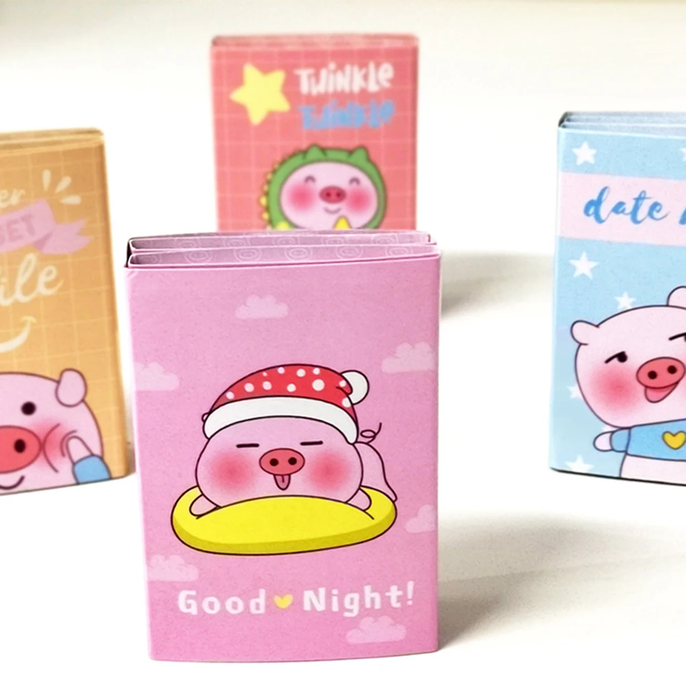 

Cartoon Cute pig 6 Folding Memo Pad N Times Sticky Notes Memo Notepad Bookmark Gift Stationery