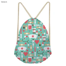 THIKIN рисунок медсестры сумка для плавания пляжная Женская водонепроницаемая рюкзак спортивные сумки хозяйственная сумка на завязках для детей девочек на заказ