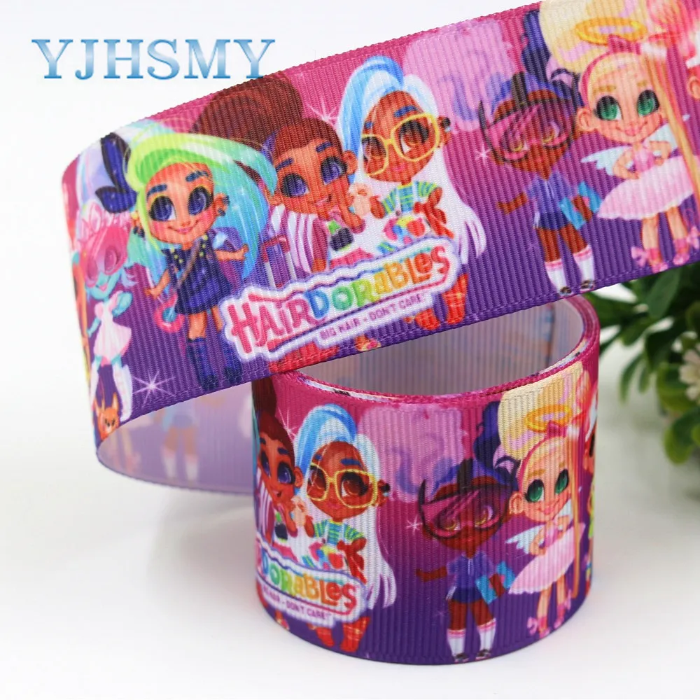YJHSMY I-19306-516, 38 мм 10 ярдов мультфильм термотрансферные печатные корсажные ленты, лук крышка DIY аксессуары ручной работы украшения