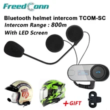 800 м мотоцикл Bluetooth система внутренней связи для шлема Bluetooth домофон Casco гарнитура BT с дополнительный зажим Freedconn TCOM-SC