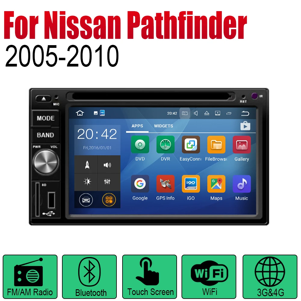 For Nissan Pathfinder 2005 2006 2007 2008 2009 2010 Car Android Player DVD GPS Navigation System HD Screen Radio Stereo WIFI