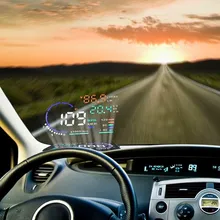 5," A8 12 V Автомобиль HUD Дисплей проектор OBD2 цифровой осветительный прибор для самоприспосабливающаяся превышение скорости Предупреждение топлива OBDII и спидометры Европейской системы бортовой диагностики