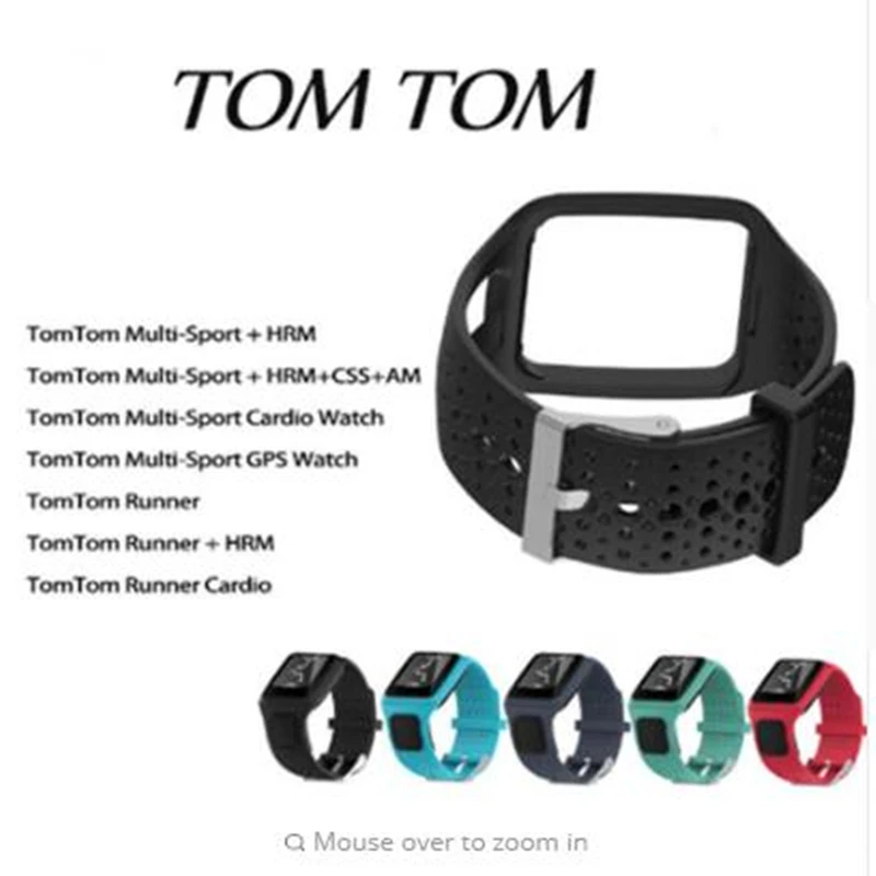 KINGBEIKE Fashion Silicone Watchband For TomTom Multi-Sport+HRM/CSS/Cardio/GPS Watch Band Replacement Bracelet Strap