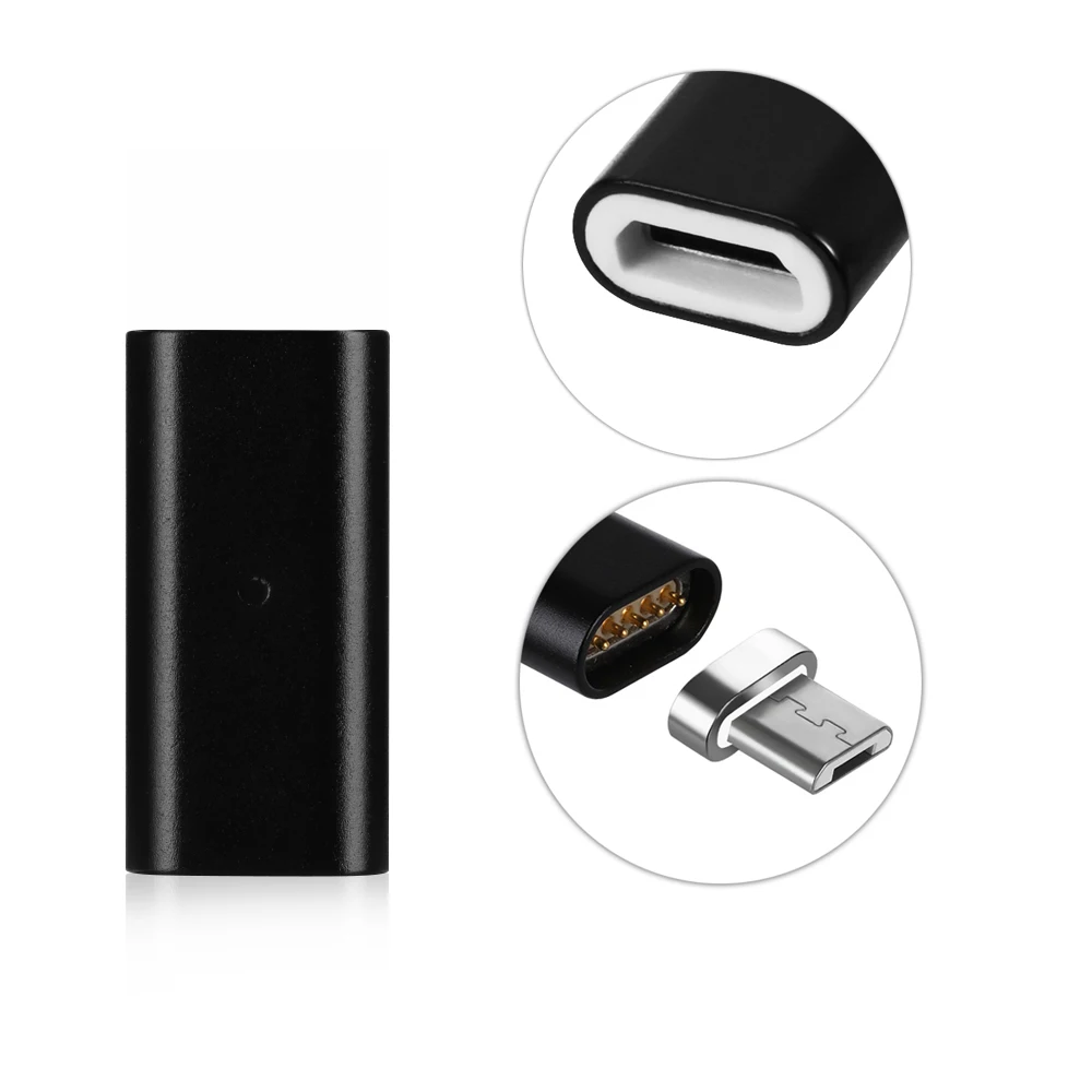 

New Coming 3 in 1 Magnetic Micro USB Type-C Charging Adapter for Android USB-C IOS Replaceable Plug High Quality and Durable
