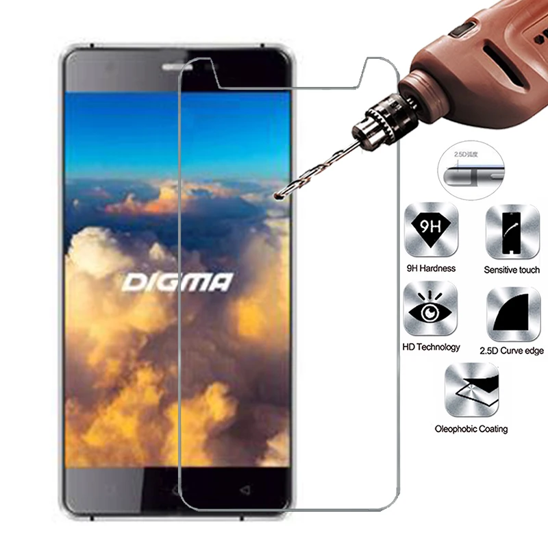 Закаленное стекло 2.5D для DIGMA VOX S503 3G 4G 9H 2 шт. Высококачественная Взрывозащищенная