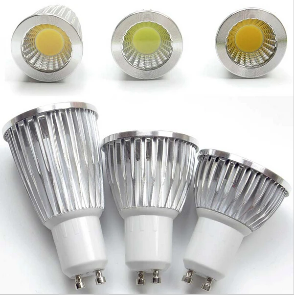 Бесплатная доставка gu10 / E27 dimmable GU5.3 E14 B22 MR16 9W 12W 15w COB светодиодные лампы высокой