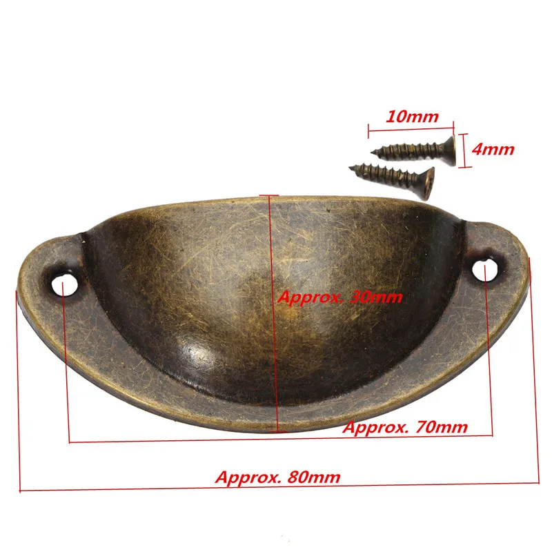 1pc Kitchen Cupboard Door Cabinet Cup Drawer Furniture Antique Shell Pull Handle 1pc Kitchen Cupboard Door Cabinet Cup Drawer Furniture Antique Shell Pull Handle