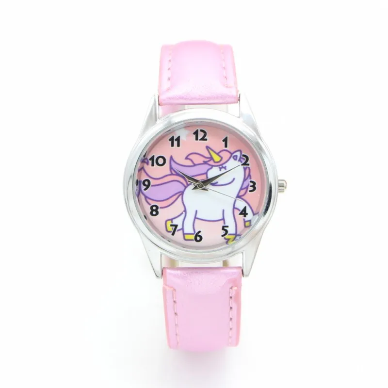 Новые модные милые единороги desgin брендовые Детские Кварцевые часы детские часы для девочек и мальчиков повседневные наручные часы Relogio