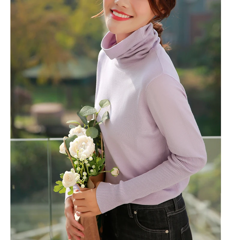 

Vintage Long Sleeve T Shirt Women Clothes Elegant Turtleneck Tshirt Korean Clothes Autumn Winter Tops Vetement Femme ZL1297