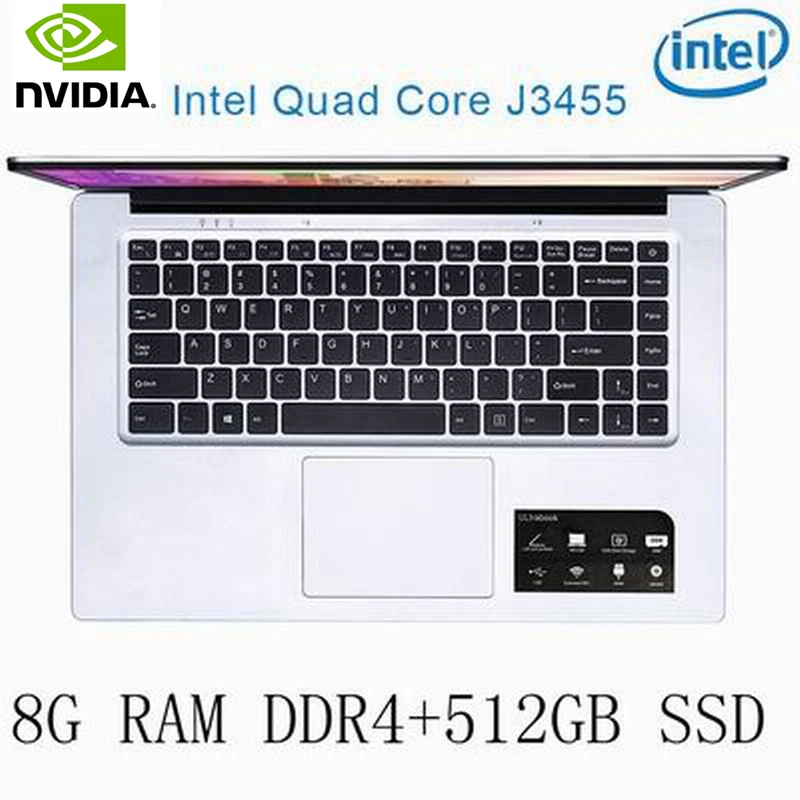 

P2-36 8G RAM 512G SSD Intel Celeron J3455 NvIDIA GeForce 940M Gaming laptop keyboard and OS language available for choose