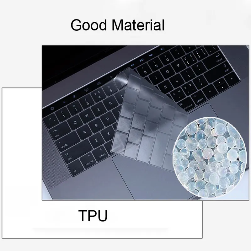 Силиконовая крышка клавиатуры для Apple Macbook Pro 13 15 дюймов 1707/1706 с сенсорной панелью