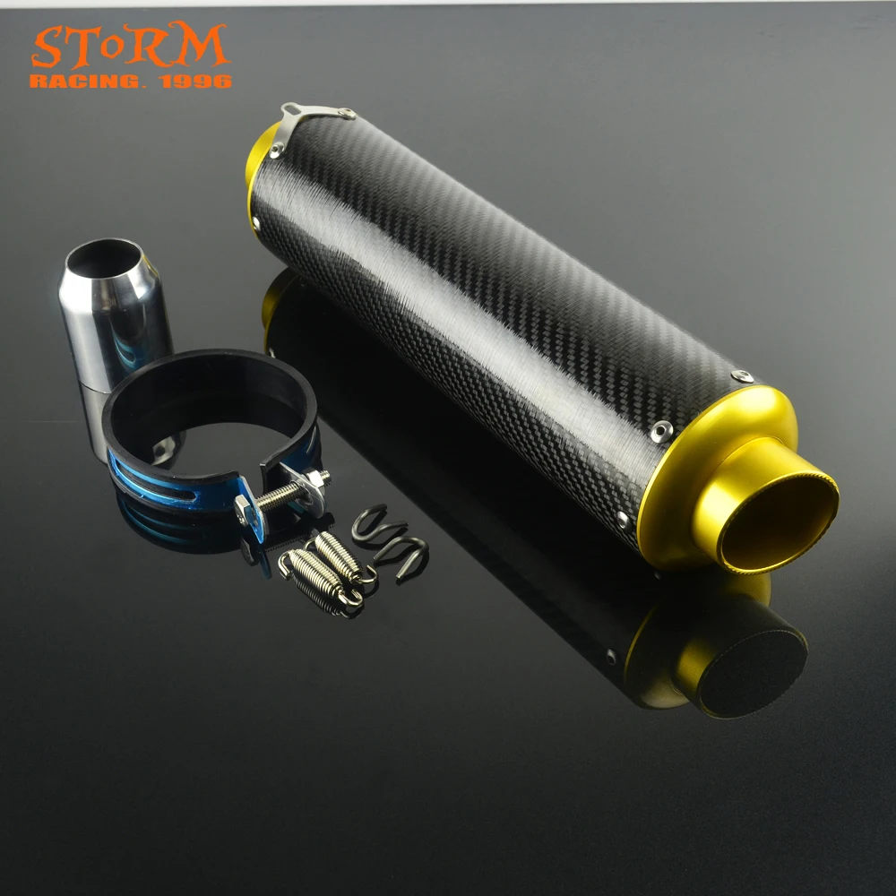 Universal Aluminum 38MM 51MM Adaptor Carbon Fiber Rear Exhaust Pipe