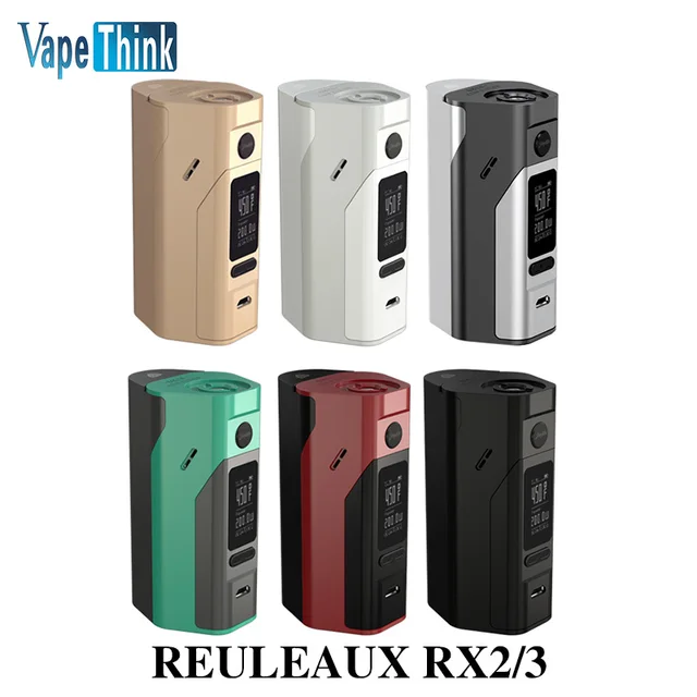 Wismec Reuleaux RX2/3 TC 150 Вт/200 Вт Окно Мод Vape RX23 Powered by Два/Три клетки RX200S Обновление Электронных Сигарет механическая Коробка Мод