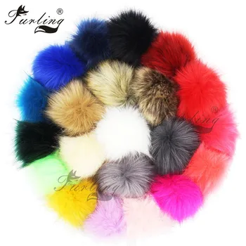 

Furling DIY 1PC 10 cm/3.9 Inch Faux Fox Fur Pompoms Ball for Knitting Hats Accessories Key Chain Accessories Scarf Pompoms