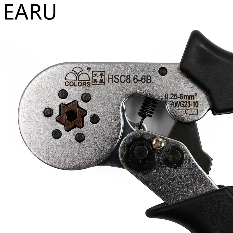 FASEN HSC8 6-6 саморегулируемые обжимные плоскогубцы мини-типа 0,25-6 мм2 прямые немецкие плоскогубцы ручные инструменты VE клеммные разъемы