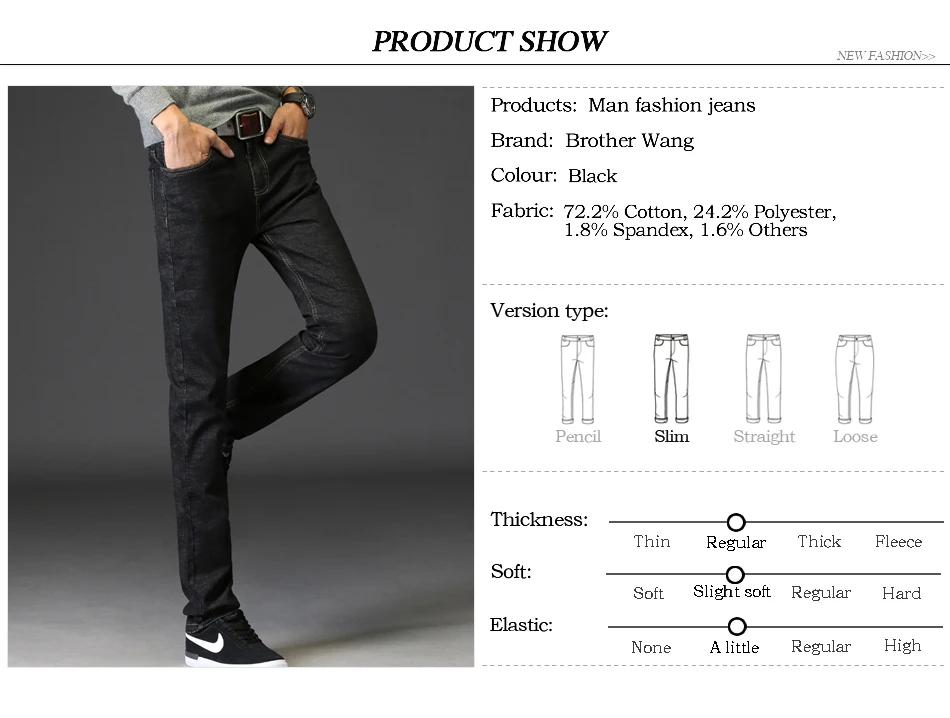 Новые осенние и зимние мужские черные облегающие джинсы, мужская одежда, мужские Эластичные Обтягивающие джинсы, Брендовые брюки