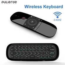 PULIERDE 57B Air mouse, 2,4 ГГц, беспроводная клавиатура, перезаряжаемый английский мини пульт дистанционного управления для Windows, Android, Tv Box, Мини Pc gamer